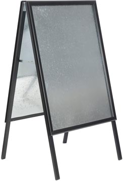 Europel chevalet porte-affiches clipsable Economy, liste 32 mm, ft A1, noir