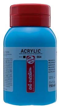 Arcrylverf 750ml briljant blauw talens