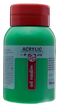 Acrylverf 750ml licht permanentgroen talens
