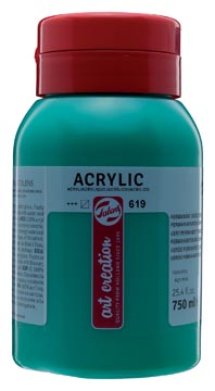Acrylverf 750ml donker permanentgroen talens