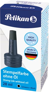 Stempelinkt zonder olie 28 ml zwart  pelikan