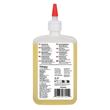 Fles 350 ml onderhoudsolie papiervernietiger fellowes
