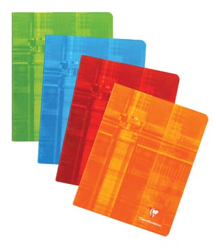 Cahier carton quadrile 16,5 x 21 36 f 90gr assorties clairefontaine