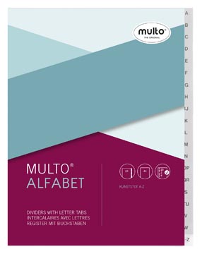 Tabbladen pp a-z a4 grijs multo