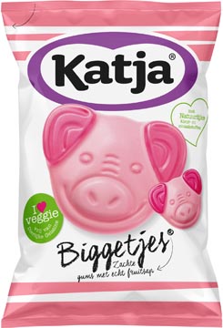 Katja Biggetjes bonbons, gommes molles avec du vrai jus de fruits, sachet de 255 g