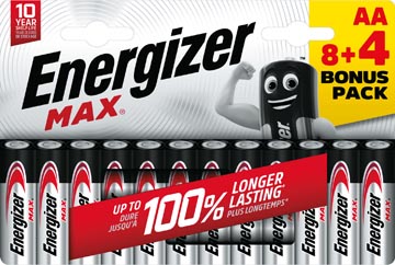 Bl.8 + 4  batterijen max aa energizer