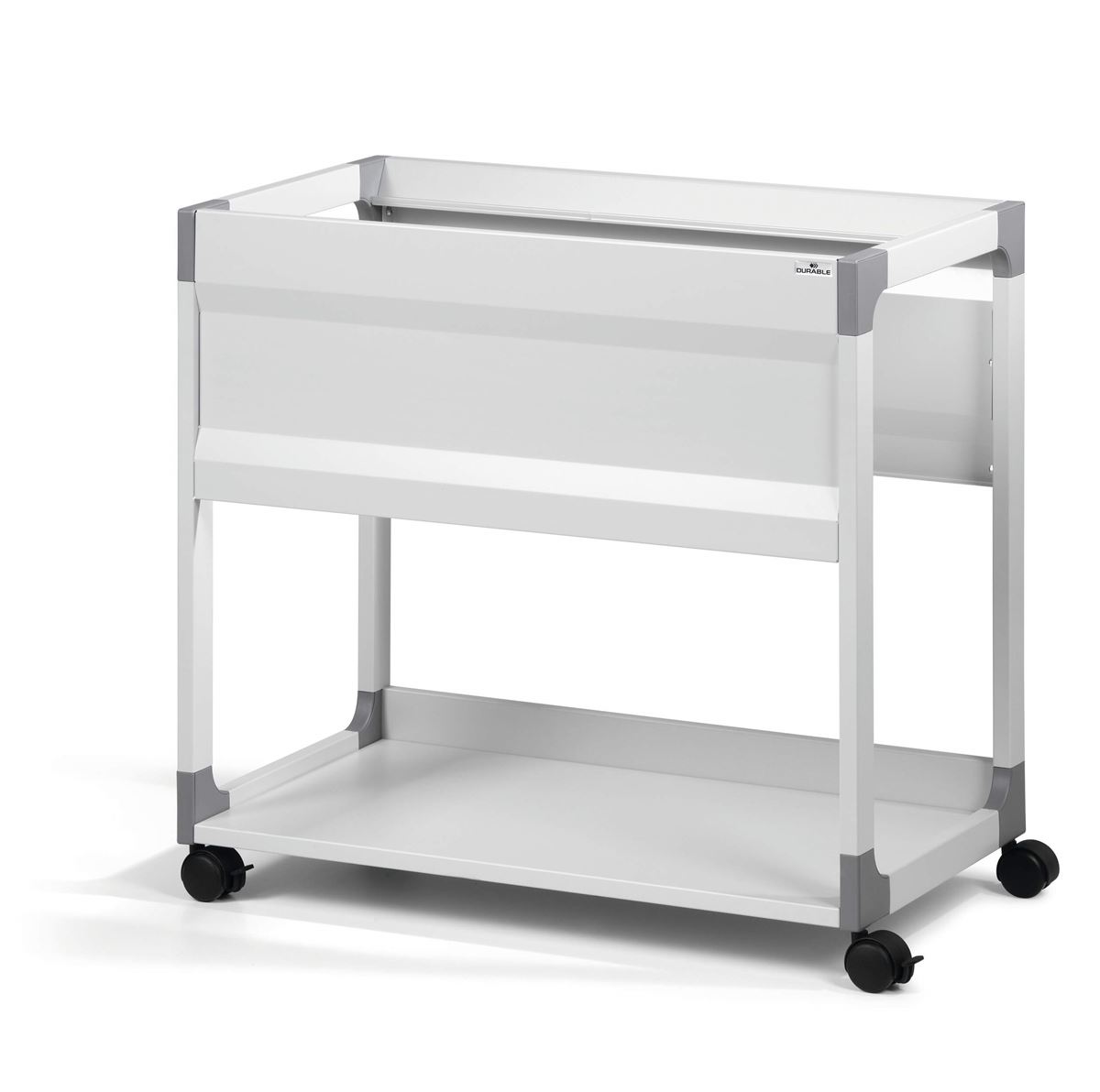 Hangmappentrolley + legplank voor 90 hangmappen grijs durable
