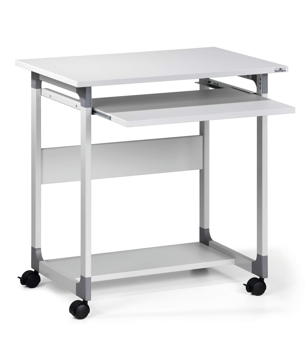 Computer trolley 75 fh  deux tablettes gris durable