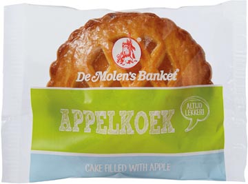 De Molen gâteau aux pommes, emballé individuellement, 50 g