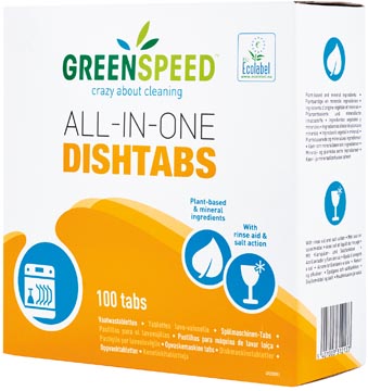 B.100 tablettes pour lave-vaisselle all-in-one greenspeed
