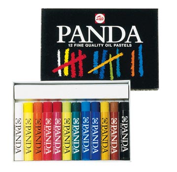 D.12 oliepastels assorti panda