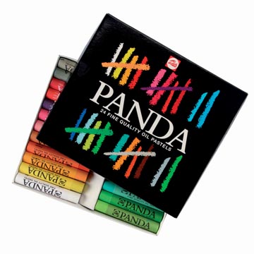 D.24 oliepastels panda assorti talens