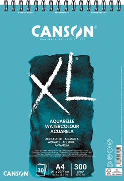 Canson schetsboek XL Aquarelle, 300g/m², ft A4, 30 vel