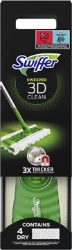Swiffer vloerreiniger 3D Clean starterkit, met 4 droge en 2 vochtige stofdoekjes