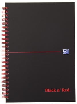 Black red spirale carton a5 carre