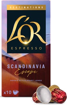 Douwe Egberts L'Or Destinations koffiecapsules, Scandinavia, pak van 10 stuks