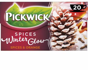 Pickwick thee, zwarte thee winter glow, fairtrade, pak van 25 zakjes