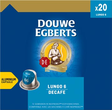 P.20 capsules de café lungo decafe bleu douwe egberts