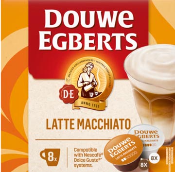 Douwe Egberts Dolce Gusto koffiecapsules Latte Macchiato, pak van 8 stuks