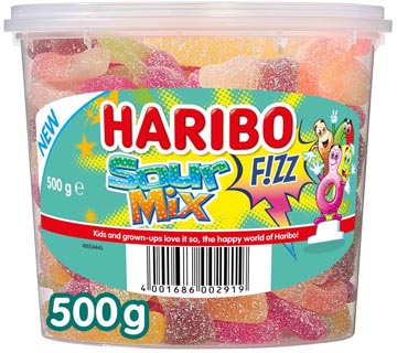 Seau de 500 gr confiserie acidules mix haribo