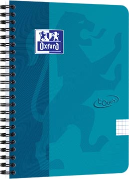 Spiraalschrift touch geruit q5 70 vel 90gr a5 aqua oxford