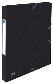 Elastomap met elastieken top file+ a4 zwart oxford