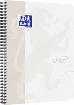 Oxford School Touch bloc spirale, ft A4, 140 pages, ligné, gris