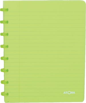 Schrift pp geruit 72 vel 90gr a5 transparant groen atoma