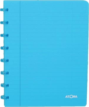 Atoma Trendy schrift, ft A5, 144 bladzijden, geruit 5 mm, transparant turkoois