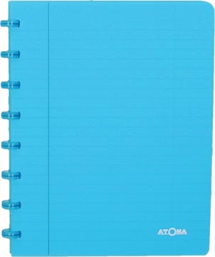 Trendy schrift pp commercieel geruit a5 144 bladzijden transparant turkoois atoma