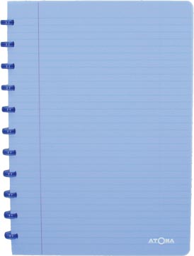 Schrift pp gelijnd 72 vel 90gr a5 transparant blauw atoma