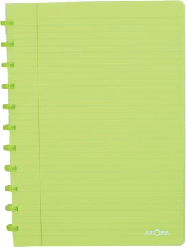 Atoma Trendy schrift, ft A4, 144 bladzijden, gelijnd, transparant groen