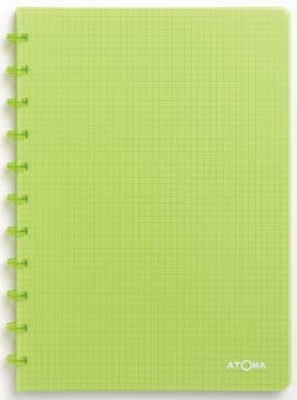 Atoma Trendy schrift, ft A4, 144 bladzijden, geruit 5 mm, transparant groen