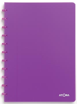 Atoma Trendy schrift, ft A4, 144 bladzijden, geruit 5 mm, transparant paars