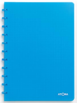 Schrift trendy geruit pp 72 vel 90gr a4 transparant turkoois atoma