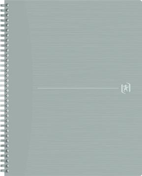 Oxford Origin cahier spiralé, ft A4+, 140 pages, quadrillé 5 mm, gris