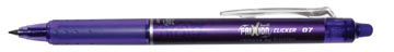 Pilot FriXion Ball Clicker roller, intrekbaar, medium punt, 0,7 mm, paars
