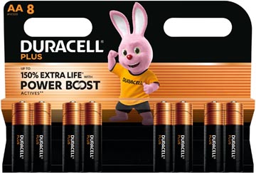 B.8  piles plus 100% duracell