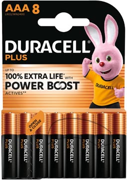 B.8 piles plus 100%  aaa duracell