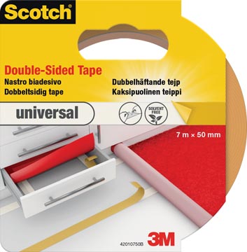 Ruban adhesif double face tapis et vinyle 50mm x 7m scotch