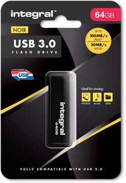 Usb stick 3.0 64gb zwart integral