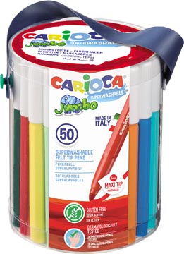 Pot 50 viltstiften jumbo punt 6 mm carioca