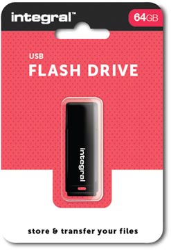 Usb 2.0 stick 64gb zwart integral