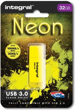 Usb3 neon 32gb geel integral