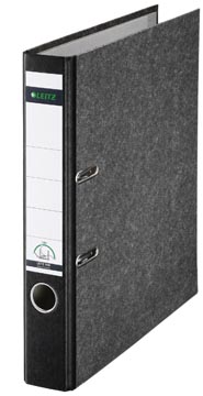 Ordner/hefboom karton 5cm a4 gewolkt/zwart leitz
