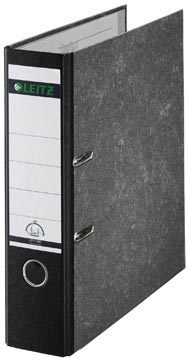 Ordner/hefboom karton 8cm a4 gewolkt/zwart leitz