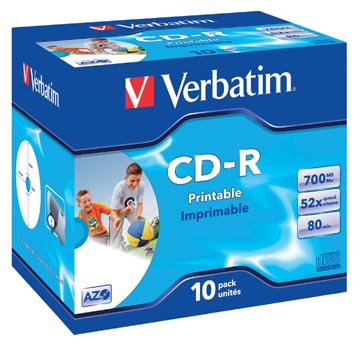 D.10 cd-r 700mb 52x jewel case verbatim