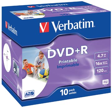 P.10 dvd+r 4,7gb printable verbatim