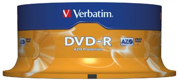 Spindel 25 dvd-r 4,7gb 16x verbatim