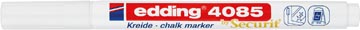 Krijtmarker e-4085 ronde punt 1-2 mm wit edding